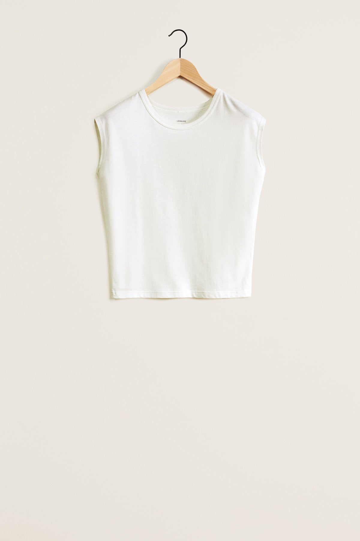 Lemaire  —  Cap Sleeve T-Shirt / Chalk