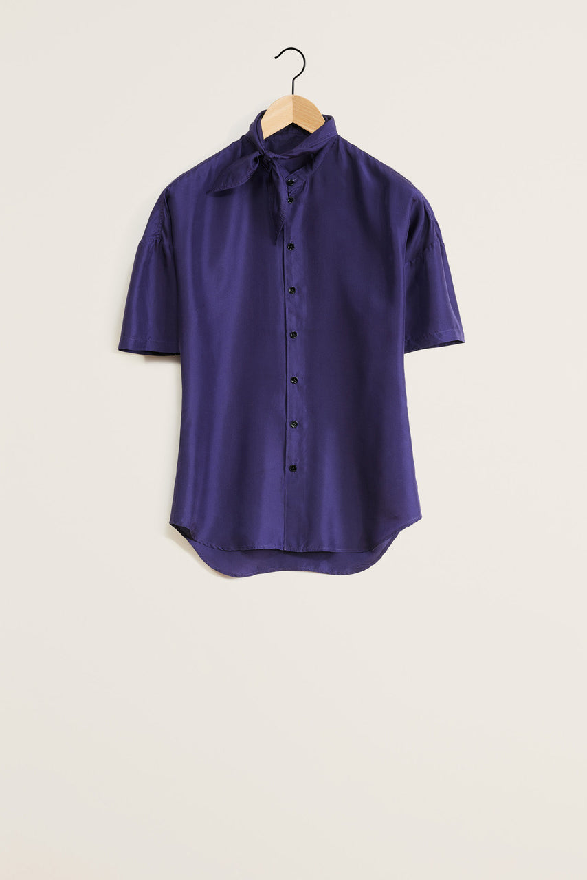 Lemaire  — Short Sleeve Fitted Shirt with Scarf